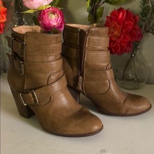 Tan Buckle Booties (6)